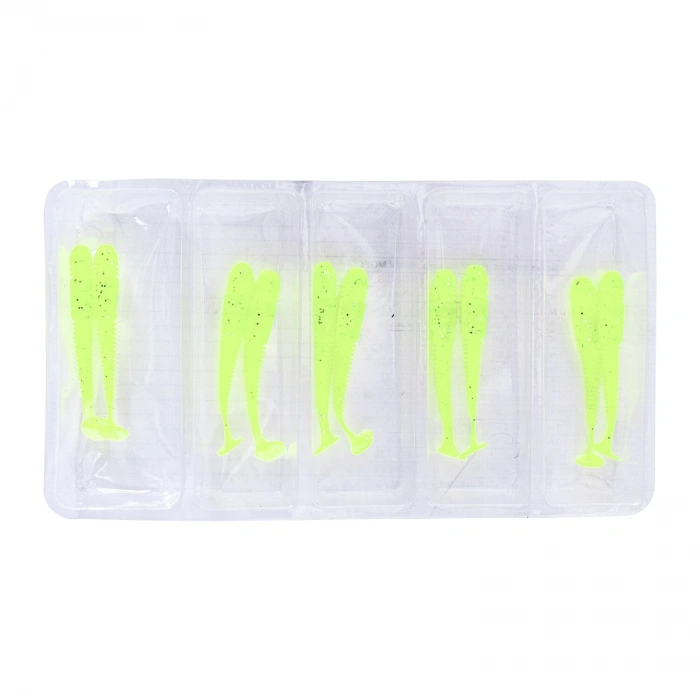 Uyguna-Yakala Silikon Kurt Yem - 1,1g 55mm - Fishack Wormix - 1 Adet - UV - Fluo Green - Karides Kokulu