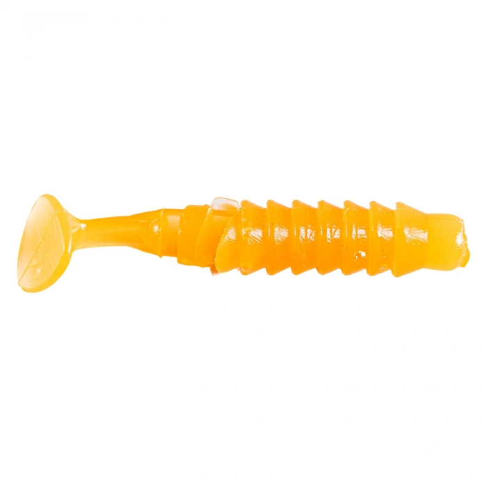 Uyguna-Yakala Silikon Kurt Yem - 1,5g 45mm - Fishack - 10 Adet - UV Sillikon - Turuncu - Karides Aromalı