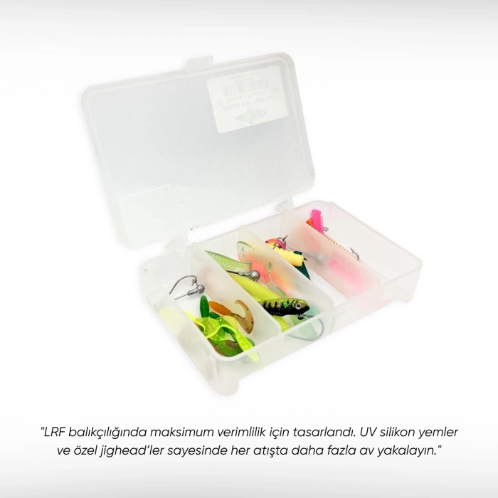 Uyguna-Yakala Silikon LRF Yem Seti - 32 Parça - Yem Kutulu - Fishack (2001)