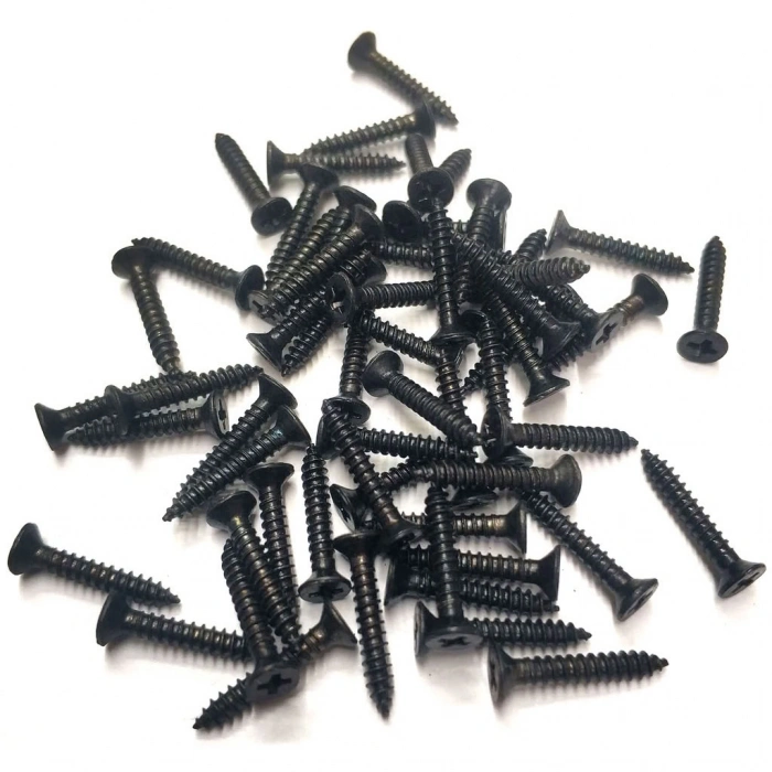 Uyguna-Yakala Siyah 1000 Adet Klips Vidası 2,2x13 mm YHB - Konik Başlı Kutu, Sandık, Ayak, Askı, Mini Vida