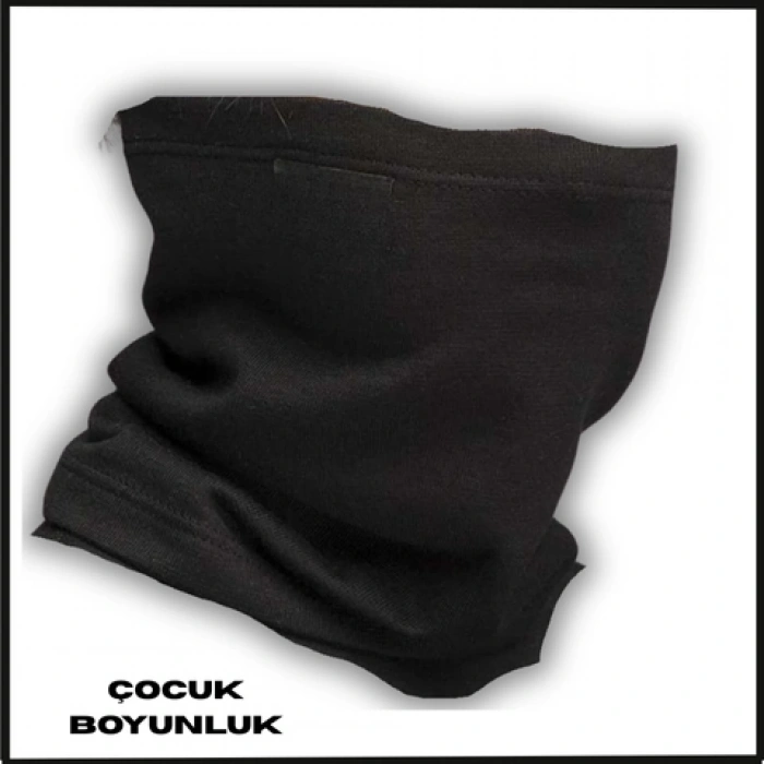 Uyguna-Yakala Siyah Çocuk Boyunluk -1017-S