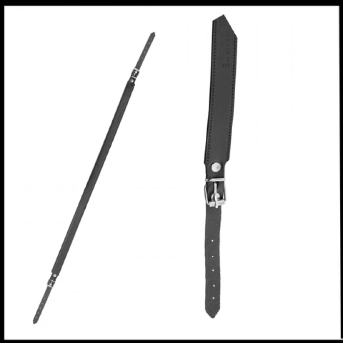 Uyguna-Yakala Siyah Deri Tüfek Askı Kayışı- 041-S