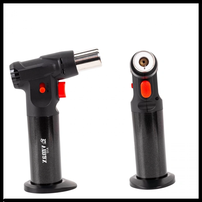 Uyguna-Yakala Siyah Metal Başlıklı Doldurulabilir Pürmüz Çakmak-KYKT.208