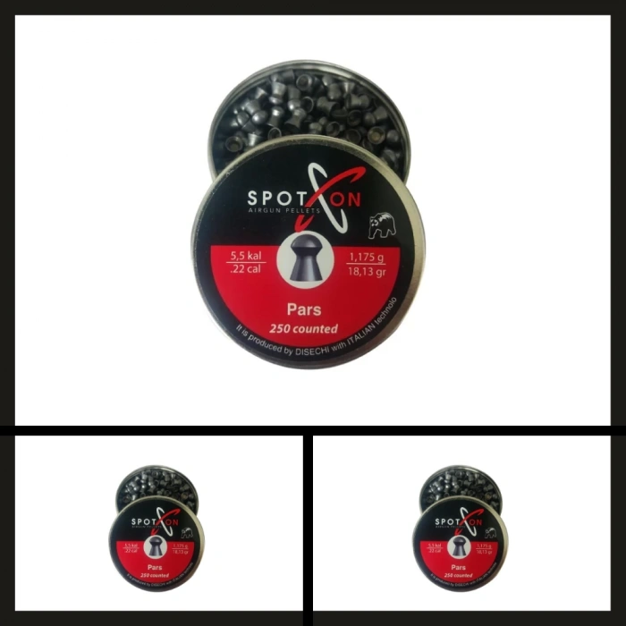 Uyguna-Yakala 250 Adet 5.5 Mm Spoton Pars Havalı Saçma-SAÇ.071