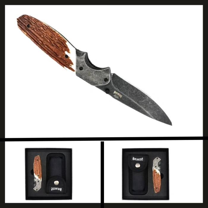 Uyguna-Yakala 300.s1002 Taşlanmış Cep Çakısı  Sterling-CAK.406