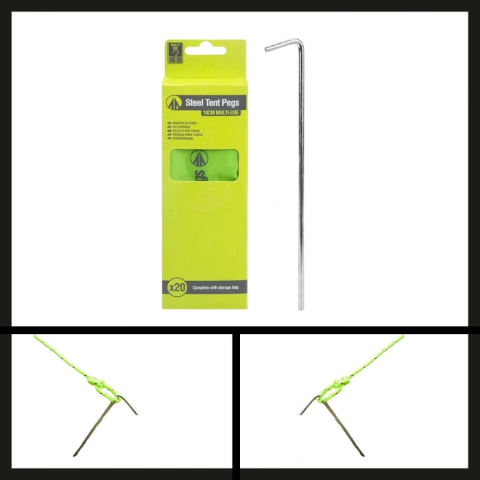 Uyguna-Yakala 18 Cm 20li (581007) Summit Çelik Çadır Kazığı-DIR.007