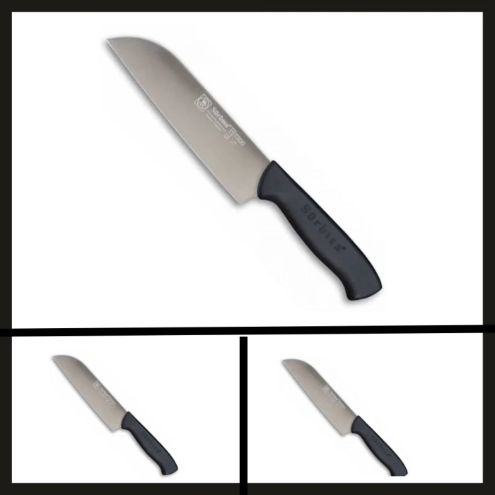 Uyguna-Yakala No:61195 Sürmene Aşçı Bıçağı Santoku-BIÇ.125
