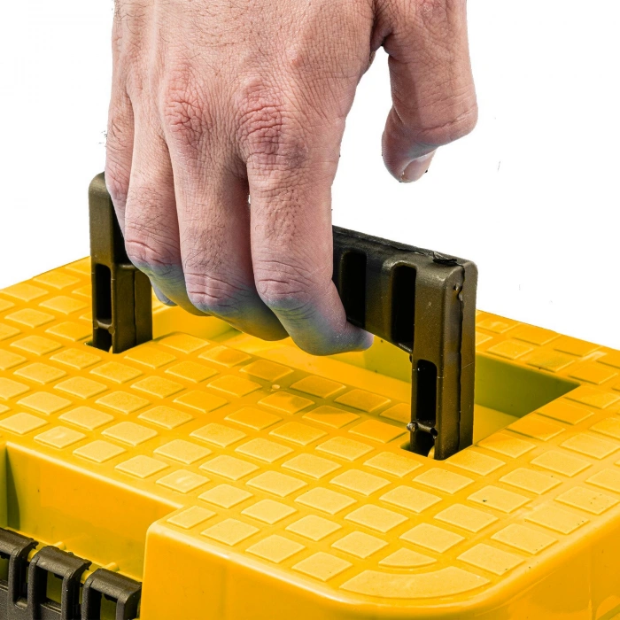 Uyguna-Yakala Tabureli Balıkçı Takım Çantası - 4 Çekmeceli - Sarı