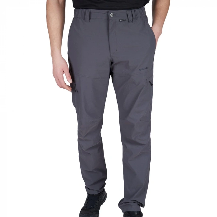 Uyguna-Yakala Koyu Gri Pantolon  Su İtici Kumaş - Kargo Cepli -601-A