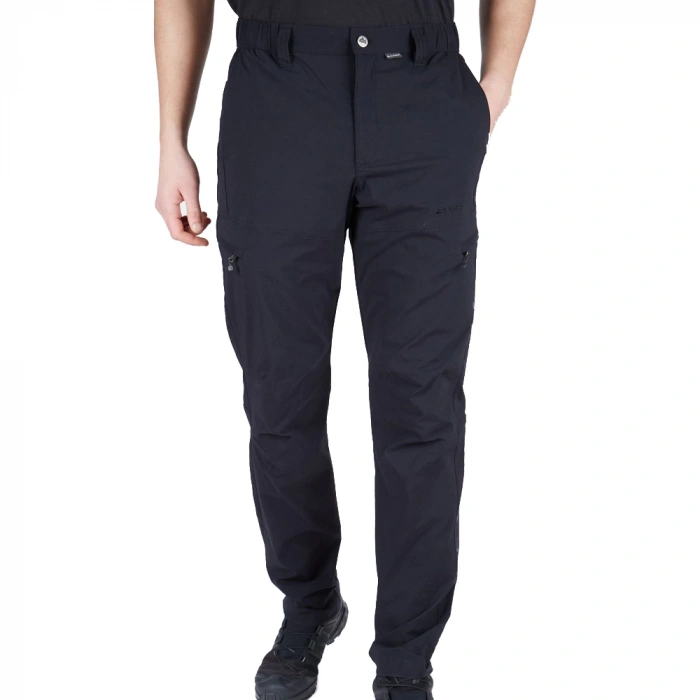 Uyguna-Yakala Siyah Pantolon Su İtici Kumaş Kargo Cepli - 601-SH