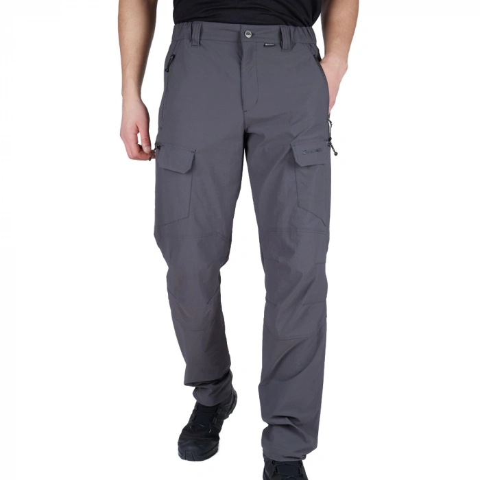 Uyguna-Yakala Antrasit Pantolon - Su Kaydırıcı Kumaş - Kargo Cepli - 906-A