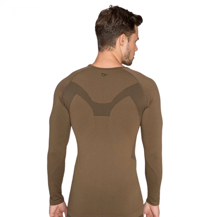 Uyguna-Yakala Termal Üst İçlik - Extreme - Erkek - Thermoform - Kahve