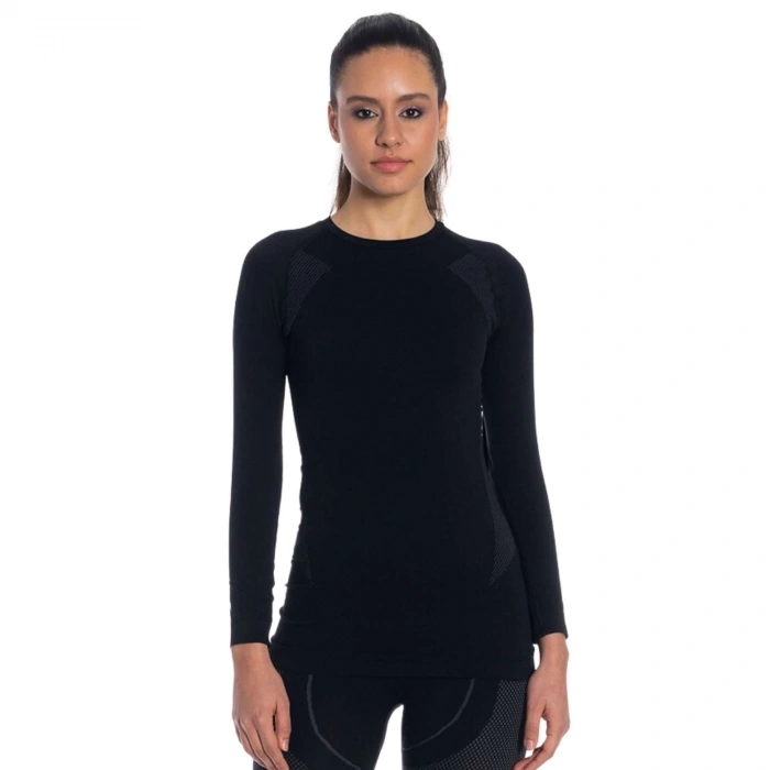 Uyguna-Yakala Termal Üst İçlik - Extreme - Kadın - Thermoform - Siyah