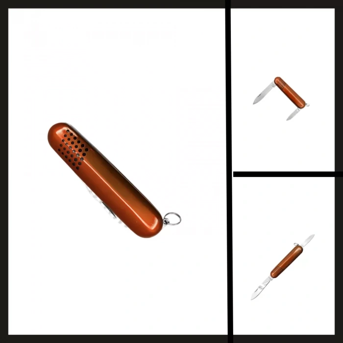 Uyguna-Yakala  Turuncu (k5017-30) Çift Ağızlı Cep Çakısı-CAK.418