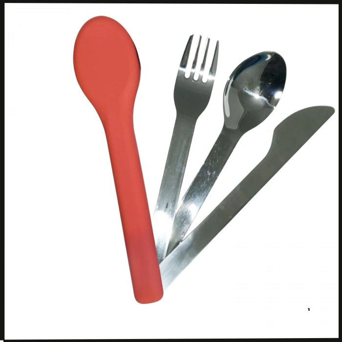 Uyguna-Yakala Turuncu Seyehat Seti -Kamp Çatal&Kaşık&Bıçak Seti - ER.100