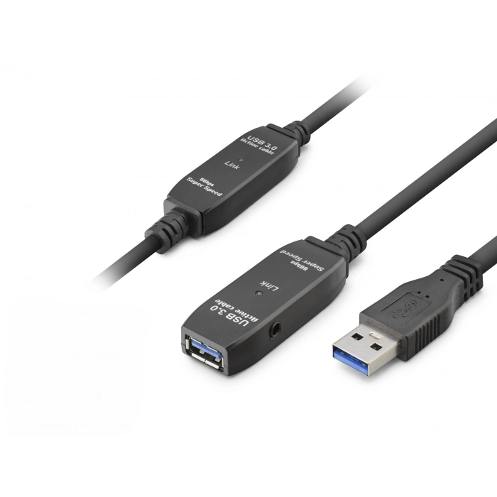 Uyguna-Yakala Usb 3.0 Active Repeater Uzatma Kablosu 10 M Siyah HDX7562