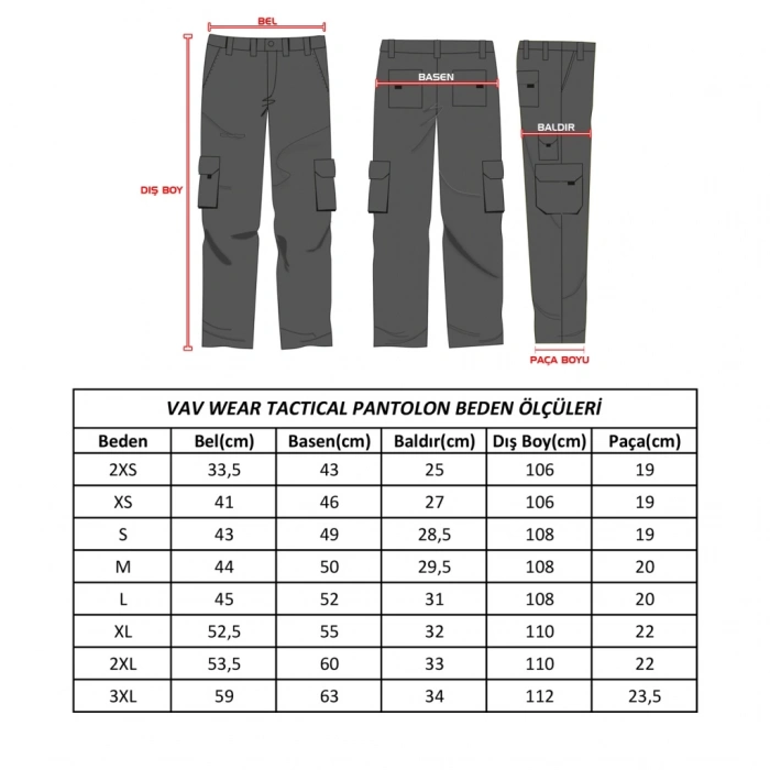 Uyguna-Yakala Vav Tactec-13 Bej Outdoor Pantolon