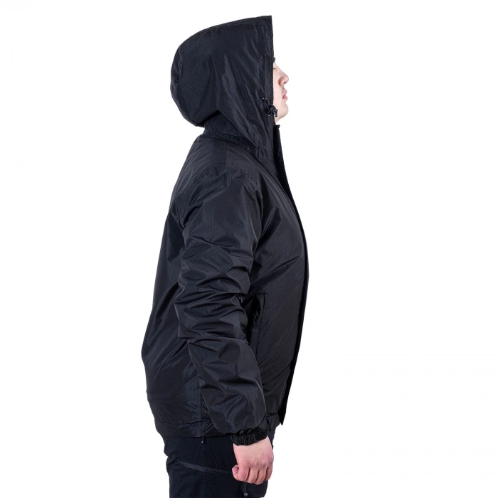 Uyguna-Yakala Su Geçirmez Siyah Yağmurluk Ceket - MFM.649