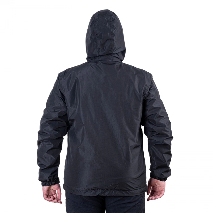 Uyguna-Yakala Su Geçirmez Siyah Yağmurluk Ceket - MFM.649