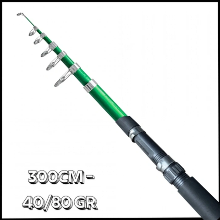Uyguna-Yakala Yeşil - 300cm - 40/80 Gr -Teleskopik Olta Kamışı -MS.082
