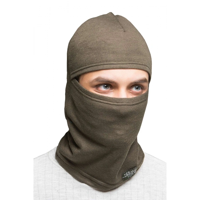 Uyguna-Yakala Yetişkin Kar Maskesi - Thermoform - Heavy - Haki