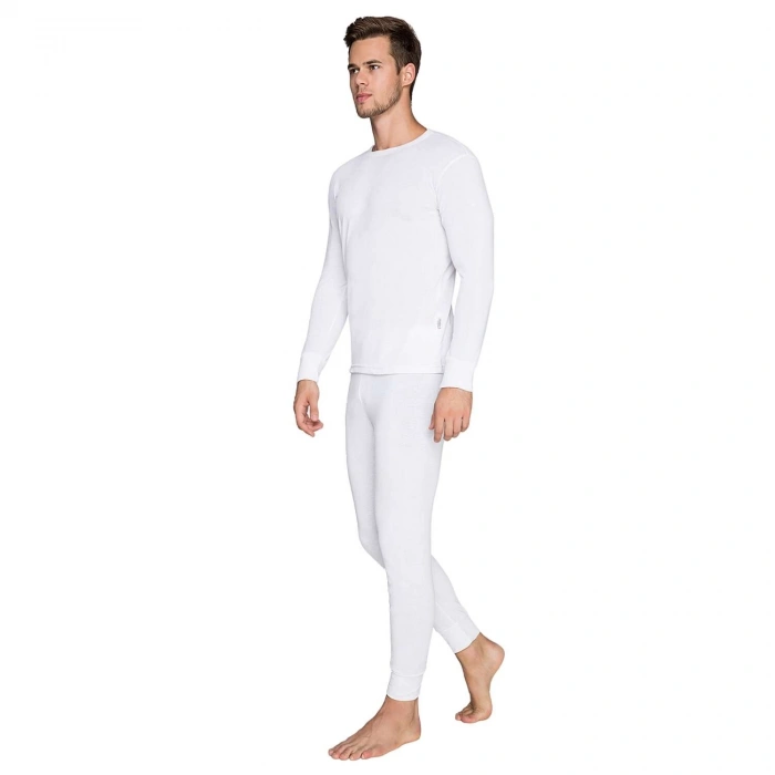 Uyguna-Yakala Yetişkin Termal İçlik - Thermoform - Heavy - Unisex - Beyaz