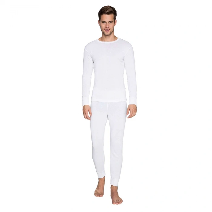 Uyguna-Yakala Yetişkin Termal İçlik - Thermoform - Heavy - Unisex - Beyaz