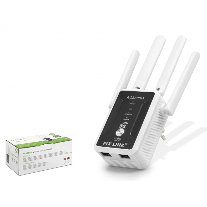 Wifi Repeater - Router / Ap Ac3800 Dual Band - Siyah Beyaz LV-AC32Q