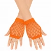 80’ler 90’lar Retro Neon Turuncu File Parmaksız Kısa Eldiven 11 cm