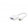 Hdmi To Vga Dişi Görüntü Dönüştürücü 1080P - Beyaz HDX2020B