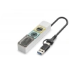 Hdx7058 Type-C Usb 3.0 Hub Kart Okuyucu 4 Port 5 Gbps - Beyaz