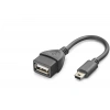 Mini Usb To Usb Otg Kablo - Siyah HN4591