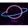 Neon Işıklı Satürn Lamba Pil+Usb