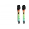 Profesyonel Kablosuz Uhf 2 Mikrofonlu Set Rgb - Siyah WX-82