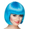 Turkuaz Renk Parti Peruğu Küt Saç