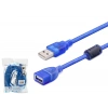 Usb Uzatma Kablosu 5 M - Şeffaf Mavi̇ HDX7536
