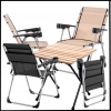 Uyguna-Yakala 140 KG  Bej/Antrasit 4 Adet Katlanır Kamp Sandalyesi ve Masa Seti  - Bardaklıklı -A02/A29