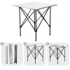 Uyguna-Yakala 2 Adet Katlanır Kamp Sandalyesi ve Alüminyum Masa Seti - Rock Silver - Kaya Gri