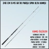 Uyguna-Yakala 240cm 9/45 gr İki Parça Spin Olta Kamışı