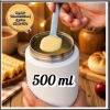 Uyguna-Yakala 500 ml-Beyaz Çelik Yemek Termosu-ERM.206