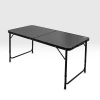 Uyguna-Yakala Katlanabilir Kamp Masası Seti - 4/6 Kişilik - 4 Tabureli - Elevate Plus - Siyah
