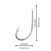Uyguna-Yakala Olta İğnesi - Mustad - 2310 - Krom - No: 2 (6lı Paket)