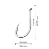 Uyguna-Yakala Olta İğnesi - Mustad - 92553 - Nikel - No: 5/0 (10lu Paket)