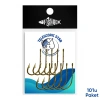 Uyguna-Yakala Olta İğnesi - Telescopic Star - Bronz - No: 4/0 (10lu Paket)