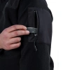 Uyguna-Yakala Fermuarlı Cep Polar Ceket Siyah Softshell Omuz - KAB.738