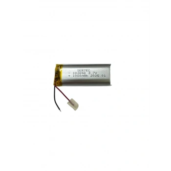 102050 3.7V 1000mAh Li-Polymer Pil (Devreli/1.5A)