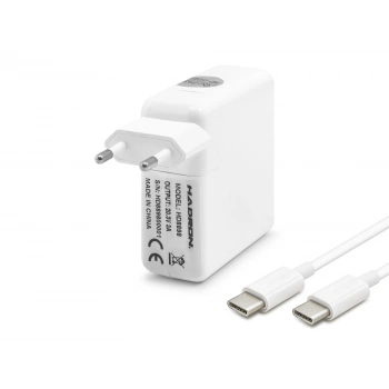 20.3V 3A 61W Laptop Adaptörü - Type-C - Asus Dell Uyumlu - Beyaz HD8898