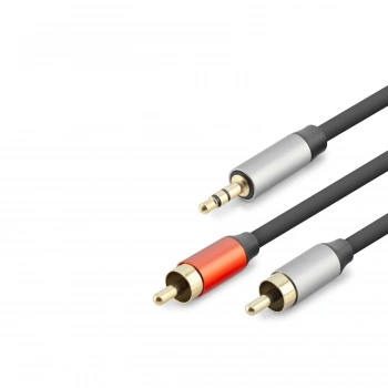 3.5 Mm To 2Rca Kablo 2Lıne Gold 1.5M Siyah HDX1073