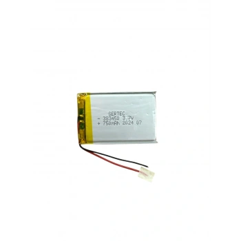 383450 3.7V 750 MAh Li-Polymer Pil Devreli/1.5A