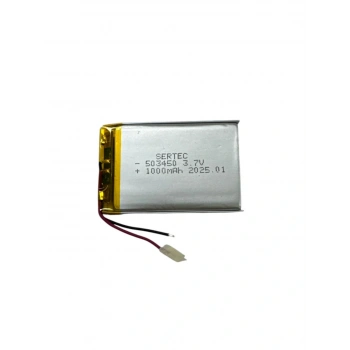 503450 3.7V 1000 MAh Li-Polymer Pil Devreli/1.5A